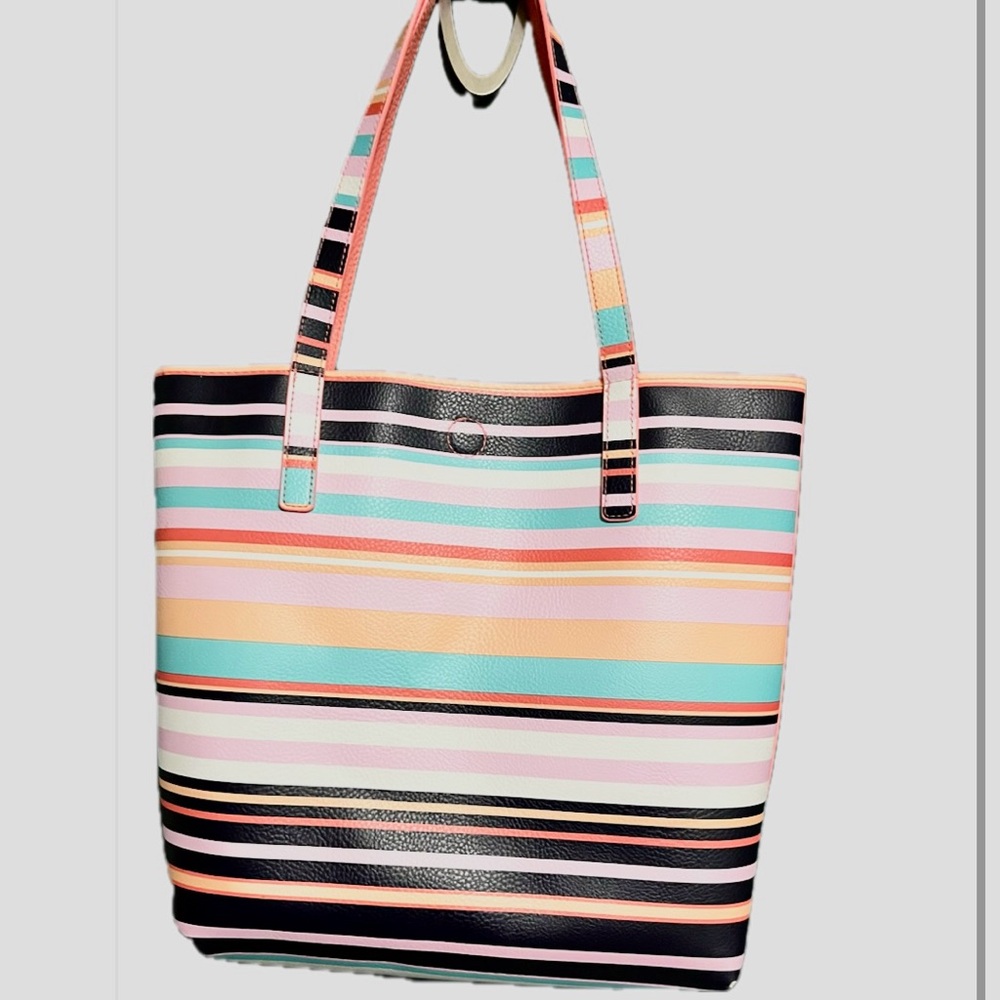Striped Multicolor Tote Bag